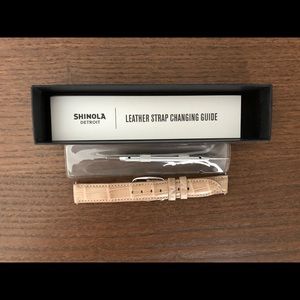 Shinola Nude Pink Genuine Alligator Watch Strap